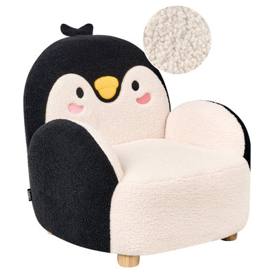 B&Q -  Kids Armchair Penguin Fyn Boucle Black