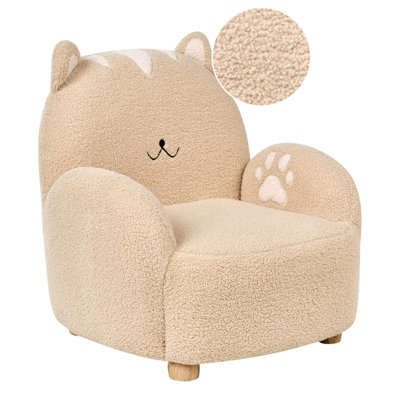 B&Q -  Kids Armchair Cat Zoar Boucle Beige