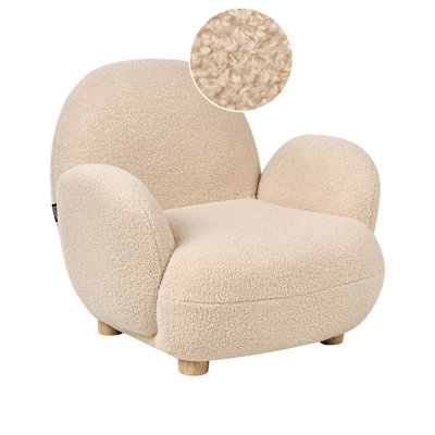 B&Q -  Kids Armchair Hem Boucle Beige