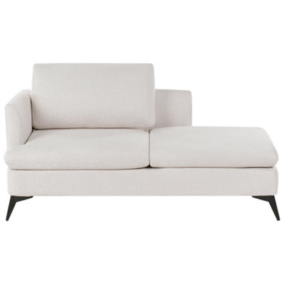 Beliani Left-Hand Chaise Longue Sievoz Fabric Light Beige from B&Q