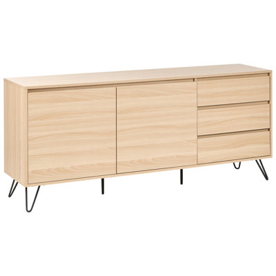 Beliani 2 Door Sideboard Cardigan Light Brown