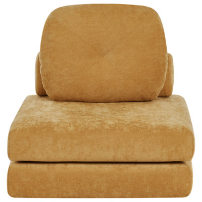 Beliani Single Sofa Bed Olden Chenille Mustard from B&Q