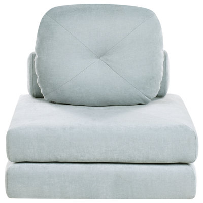 Beliani Single Sofa Bed Olden Chenille Light Blue from B&Q