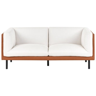 Beliani Sofa 2 Seater Vorgod Fabric Off-White from B&Q