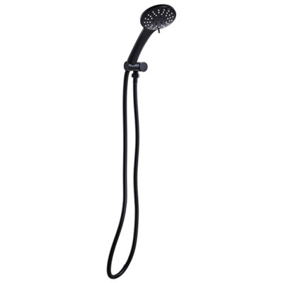 B&Q -  Shower Head And Hose Kit Churun 4-Function Black