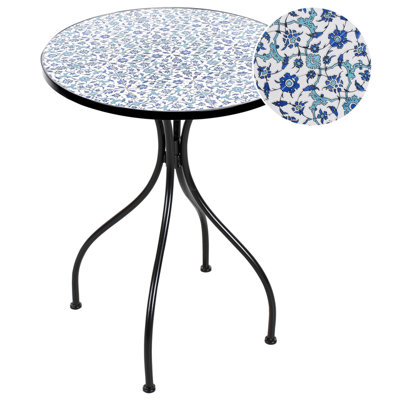 Beliani Bistro Table Chapeco 60 Cm 60 Cm Metal Black from B&Q