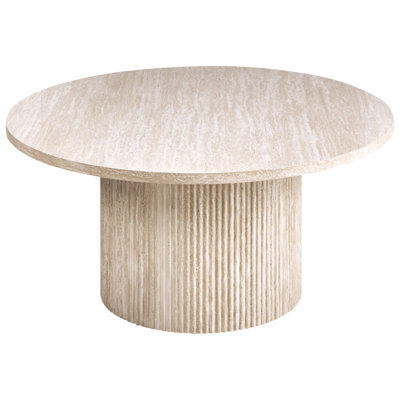 Beliani Coffee Table Ammon Travertine Effect from B&Q