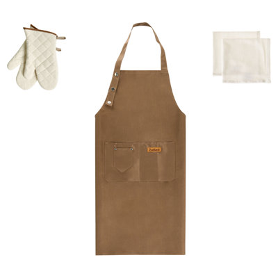 Beliani Kitchen Textiles Set Daucus Brown from B&Q