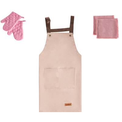Beliani Kitchen Textiles Set Lactuca Pink from B&Q
