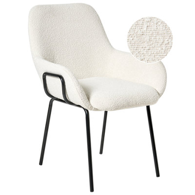 B&Q -  Dining Chair Algona Boucle Off-White