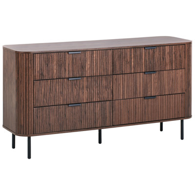 B&Q -  6 Drawer Chest Bradley Dark Brown