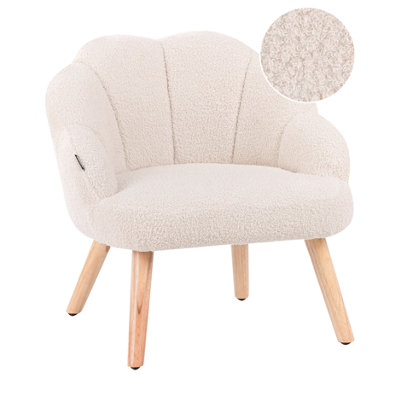 B&Q -  Kids Armchair Miland Boucle Light Beige