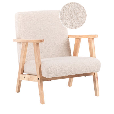 B&Q -  Kids Armchair Linde Boucle Light Beige