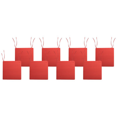 Beliani Set Of 8 Garden Chair Cushions Sassari Premium 46 X 46 Cm Red