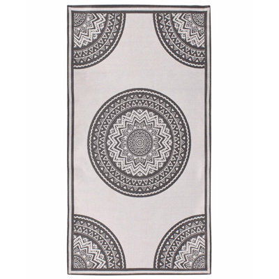 B&Q -  Outdoor Rug Nellore Grey 80 X 150 Cm