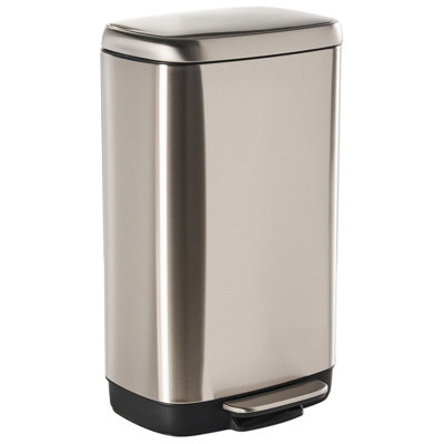 Beliani Pedal Waste Bin 30 L Ecocollect Metal Silver from B&Q