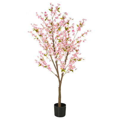 Beliani Artificial Plant Cherry Tree 180 Cm Pink from B&Q