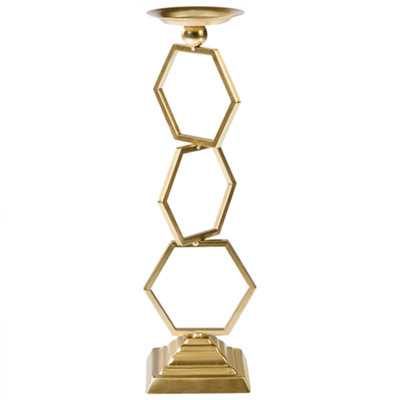 Beliani Candle Holder Ardee Metal 44 Cm Gold from B&Q