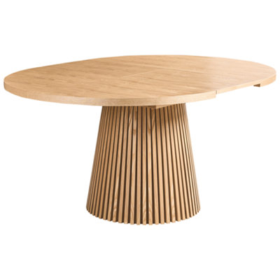 B&Q -  Extending Dining Table Moore Light Ash Wood 120/160 Cm 120 Cm