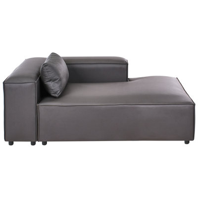 Beliani Left-Hand Chaise Longue Brande Fabric Black from B&Q