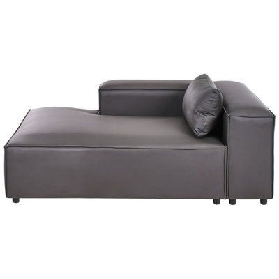 Beliani Right-Hand Chaise Longue Brande Fabric Black from B&Q