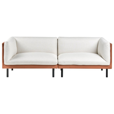 Beliani Sofa 3 Seater Vorgod Fabric Off-White from B&Q