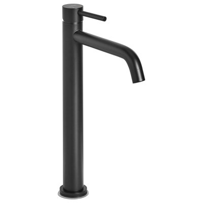Beliani Tall Basin Mixer Tap Salinas Brass Black from B&Q