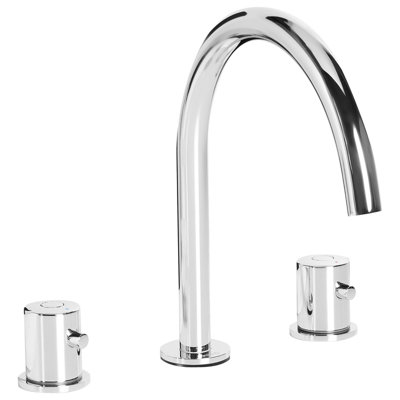 Beliani Basin Mixer Tap Pilcomayo Brass Silver from B&Q