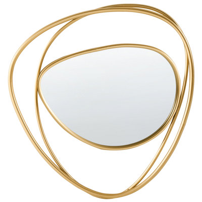 B&Q -  Wall Mirror Courcy 50 Cm 54 Cm Metal Gold