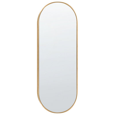 B&Q -  Wall Mirror Azeville 46 Cm 122 Cm Metal Gold