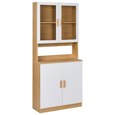 B&Q -  Glass Display Cabinet Cygnet 80 Cm White