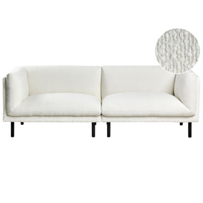Beliani Sofa 3 Seater Vorgod Boucle Off-White from B&Q