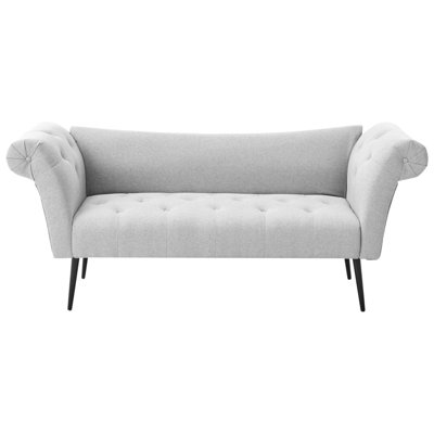 Beliani Chaise Longue Nantilly Fabric Light Grey from B&Q