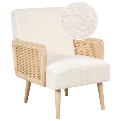 B&Q -  Armchair Hojby Boucle Off-White