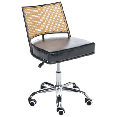 B&Q -  Desk Chair Nome Faux Leather Black