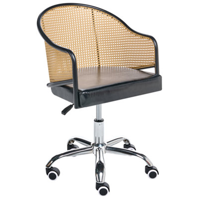 B&Q -  Desk Chair Redding Faux Leather Black