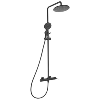 Beliani Mixer Shower Set With Rainshower Puyehue Black from B&Q