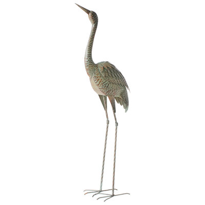 Beliani Garden Statue Boffa Crane Brown from B&Q