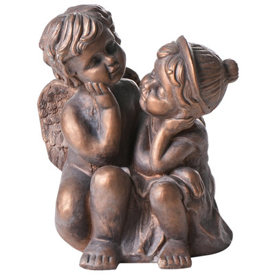 Beliani Garden Figurine Damaro Children Brown from B&Q