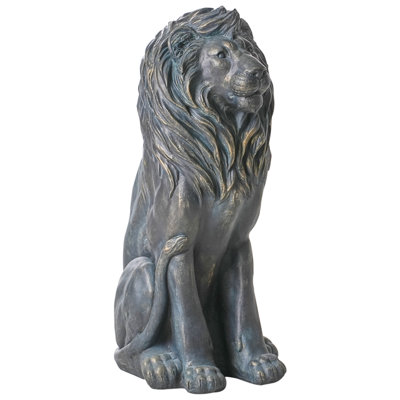 Beliani Garden Statue Dakar Lion Brown from B&Q