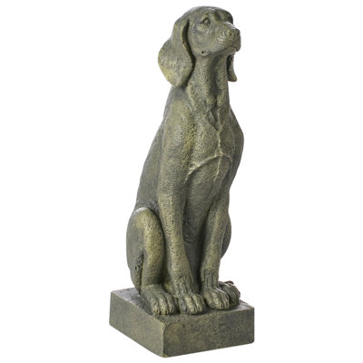 Beliani Garden Statue Nairobi Dog Green from B&Q