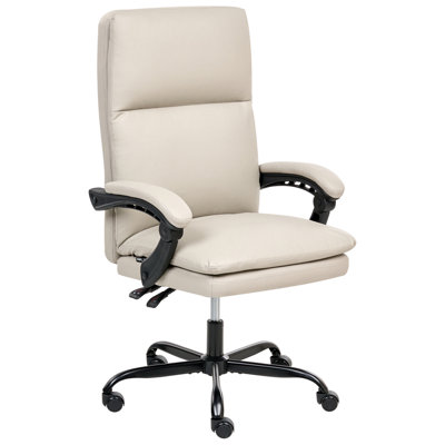 B&Q -  Executive Chair Serene Faux Leather Light Beige