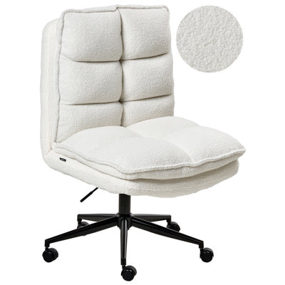 B&Q -  Office Chair Addison Boucle White