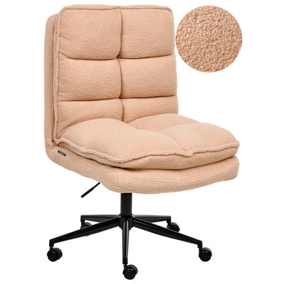 B&Q -  Office Chair Addison Boucle Peach Pink