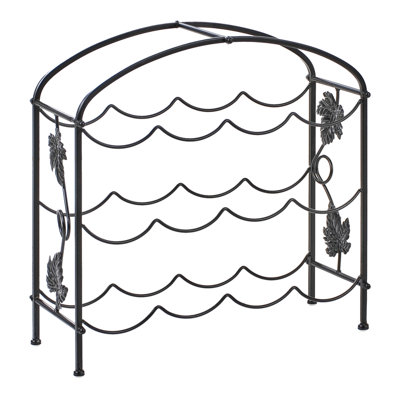 Beliani Wine Rack Bundoran Metal Black from B&Q