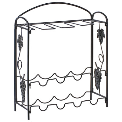 Beliani  Wine Rack Donegal Metal Black from B&Q