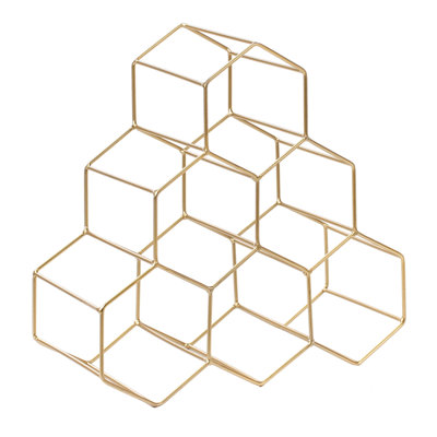 Beliani  Wine Rack Listowel Metal Gold from B&Q