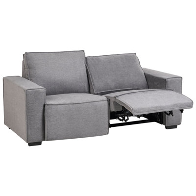 Beliani Electric Recliner Sofa 2 Seater Nukari Fabric Grey from B&Q