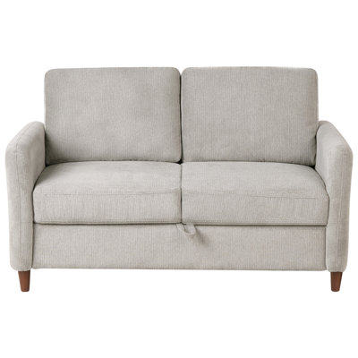 Beliani Sofa 2 Seater Mare Fabric Grey