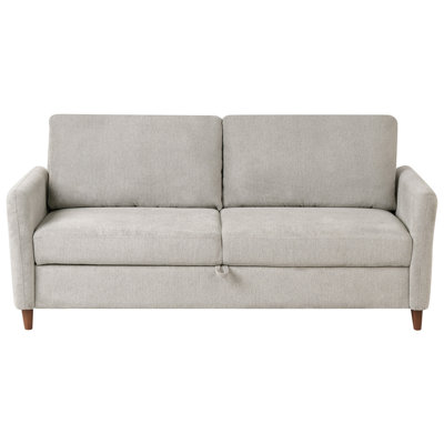 Beliani Sofa 3 Seater Mare Fabric Grey